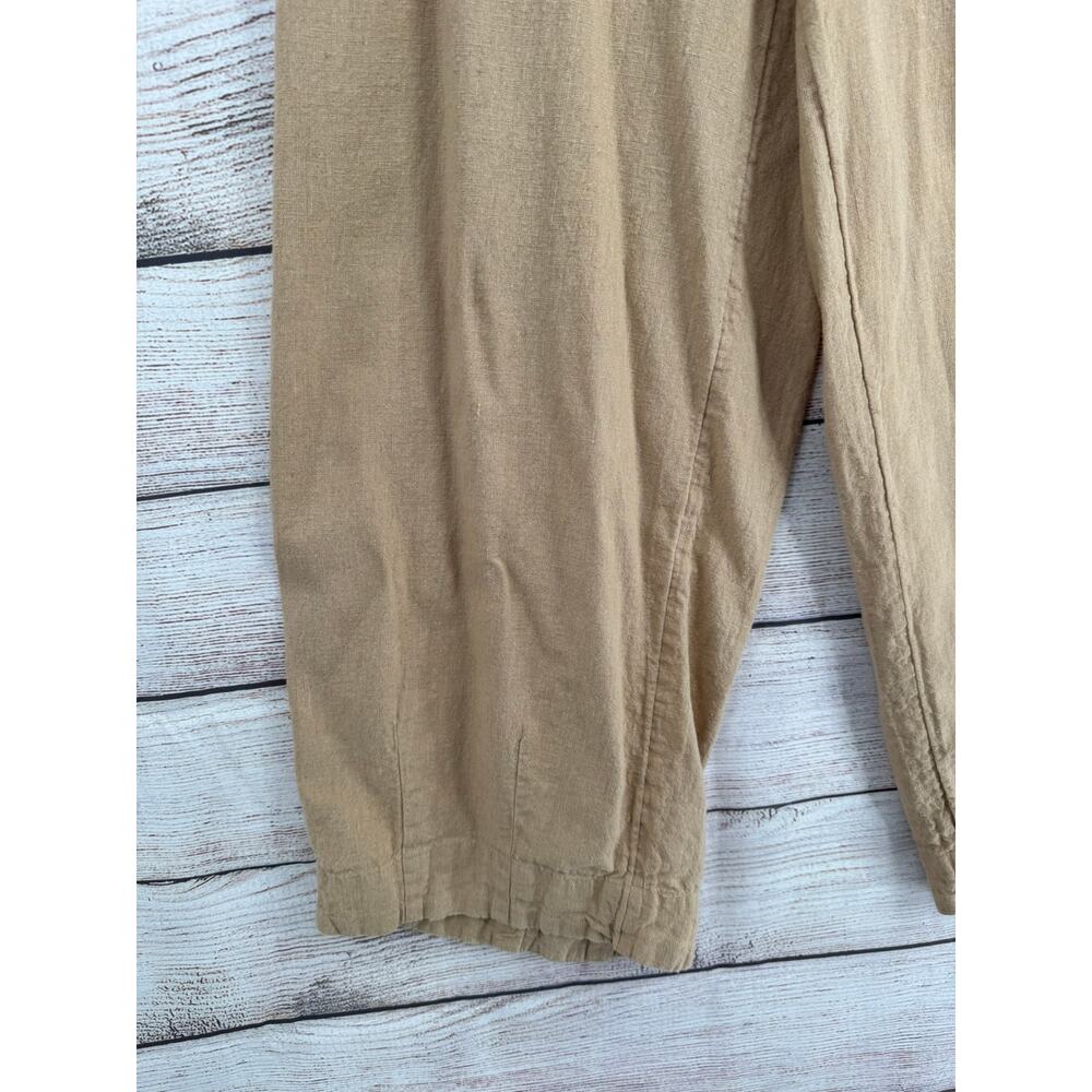 Free People Free EST Linen Blend Wide Leg Pull On Pants Womens Small Beige Tan - Picture 9 of 13